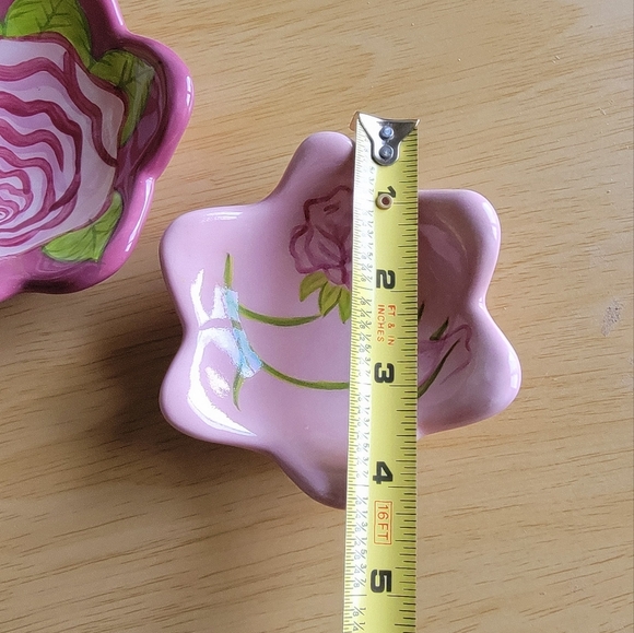 PARTYLITE Ceramic Floral stackable bowls. - Picture 10 of 10